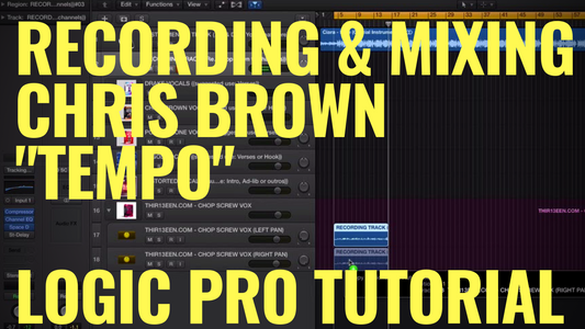 Vocal Effect Tutorial - Recording & Mixing Chris Brown "TEMPO" Vocals | Logic Pro